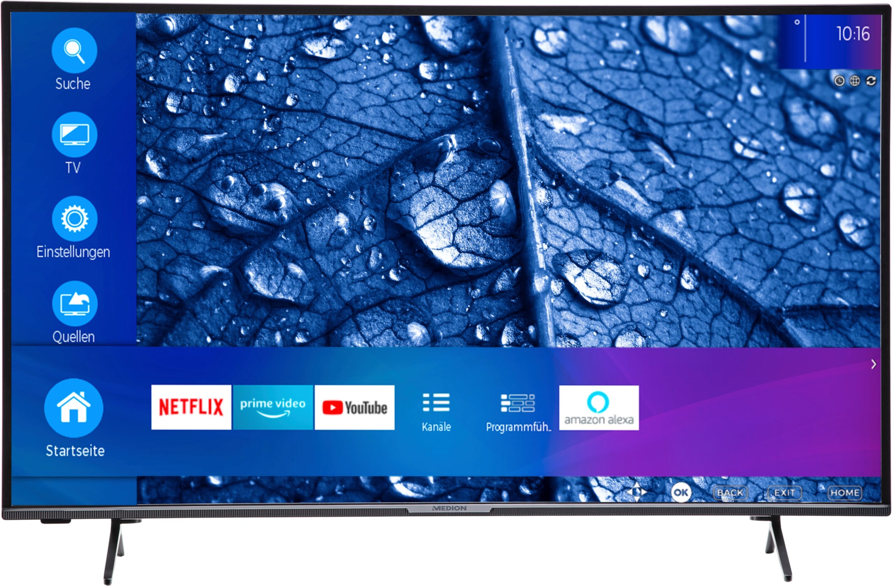 MEDION MEDION® LIFE P14312 Smart-TV 108 cm (43 pouces) Full HD Display DTS Sound PVR ready Bluetooth Netflix Amazon Prime Video