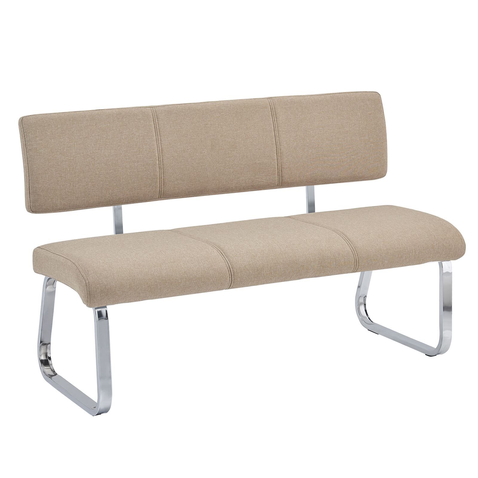 IDIMEX Banc design avec dossier VILAS, en tissu beige