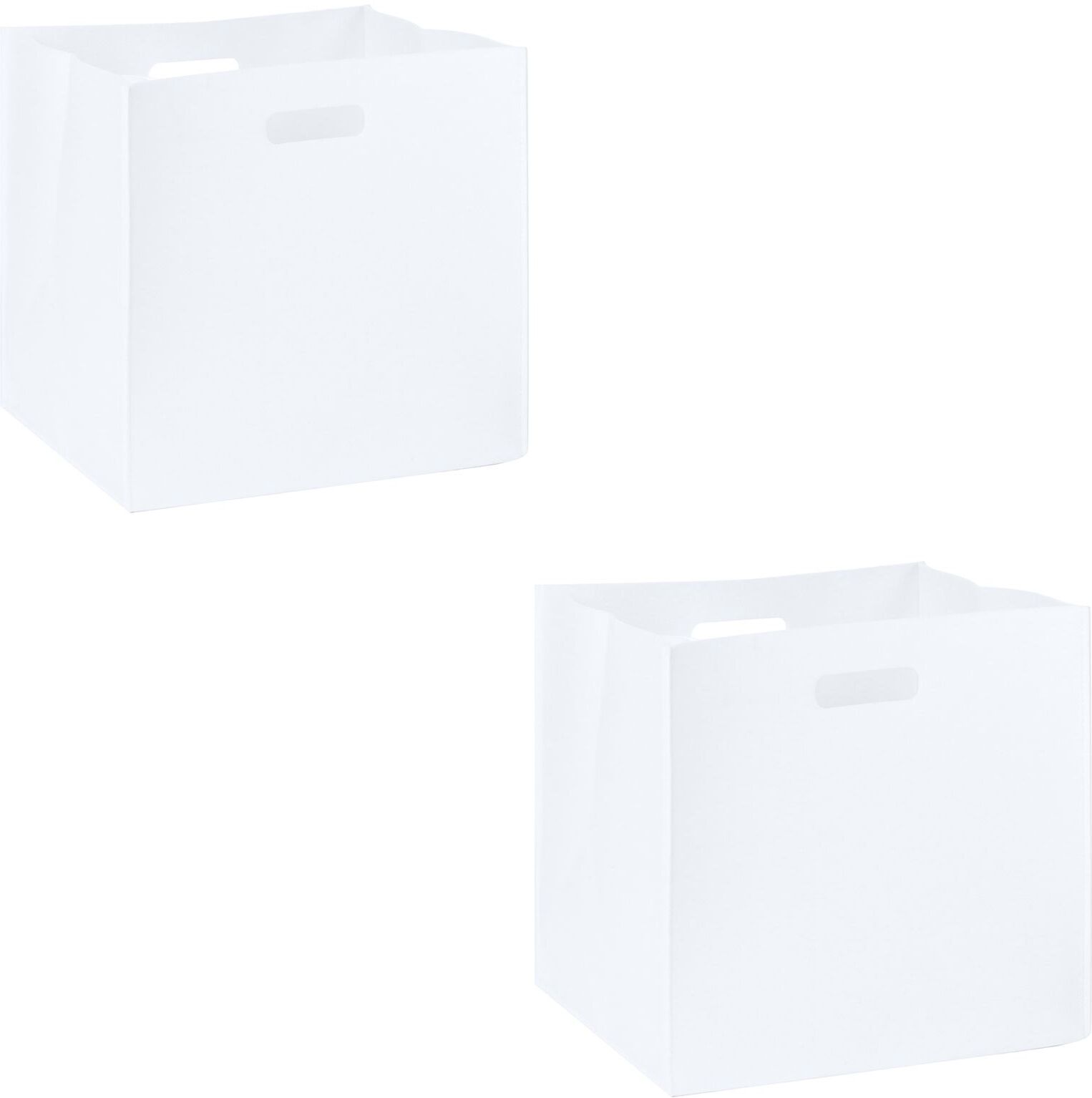 IDIMEX Lot de 2 boîtes de rangement FELT, en feutrine blanc