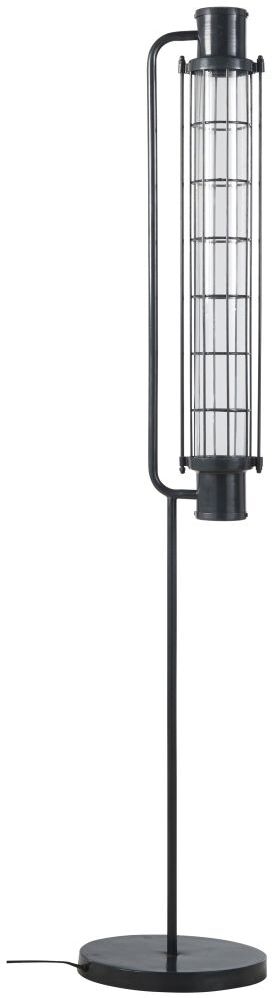 Maisons du Monde Industriële staande lamp uit geëmailleerd antraciet metaal H150