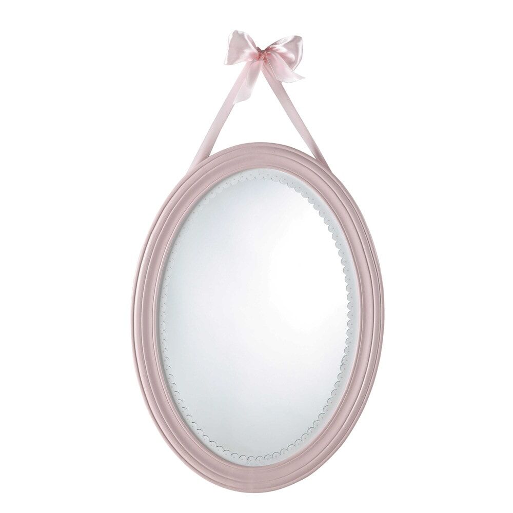 Maisons du Monde Roze ovale spiegel 40x55