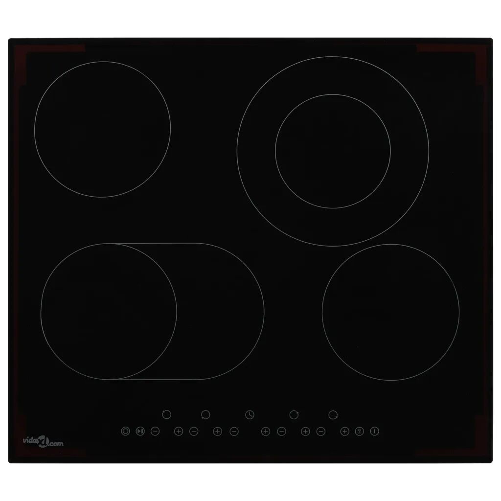 vidaXL Plaque de cuisson Céramique 4 brûleurs Contrôle tactile 6600 W