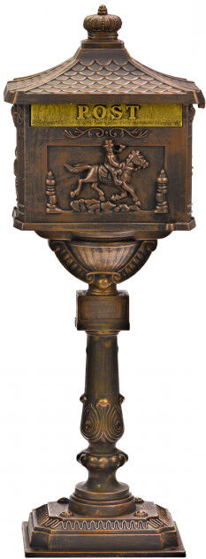 Dema Boîte aux lettres pilier d'aspect antique et de couleur bronze