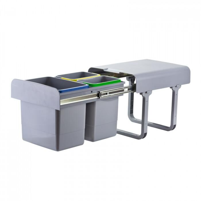 Dema Poubelle de tri sélectif encastrable - 1 x 15 litres + 2 x 7 litres