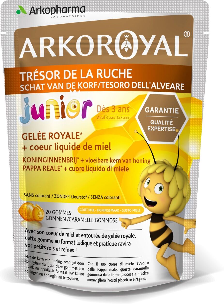 ARKOPHARMA Arkoroyal Junior Gelée Royale + Coeur Miel Liquide 20 Gommes