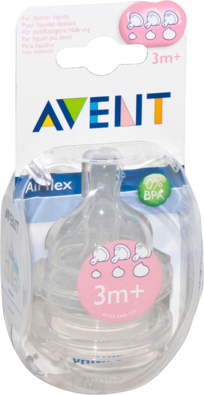 Avent Airflex Tetine Débit Variable +3 Mois 2 Pièces