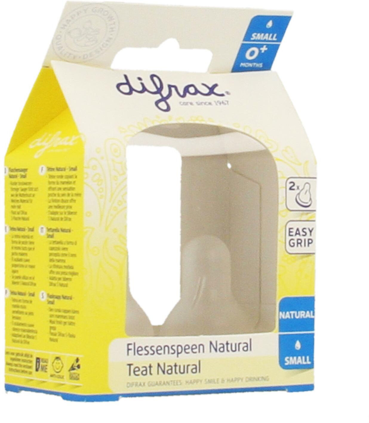 Difrax Tetine Natural Small 2 Pièces