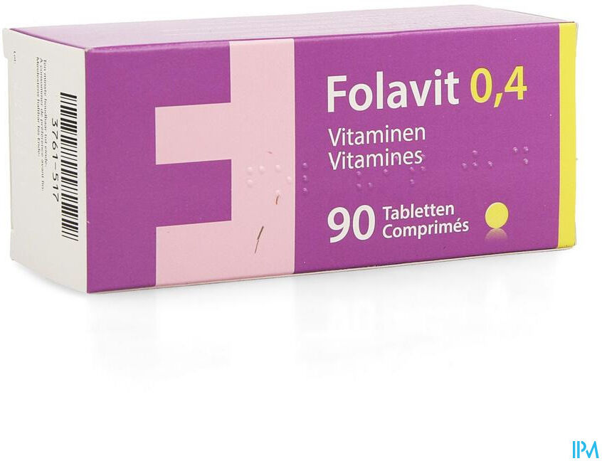 Folavit 0.4 mg 90 Comprimés