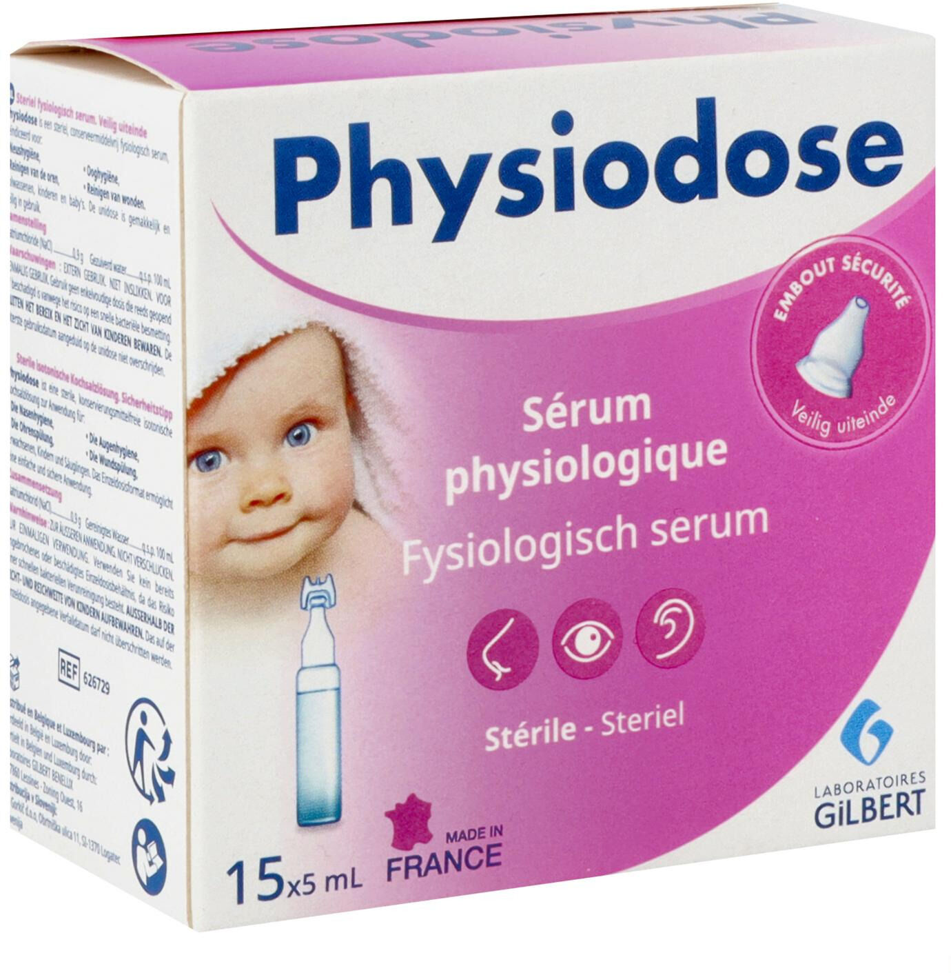 Gilbert Physiodose Serum Physiologique 5 ml 15 Unidoses