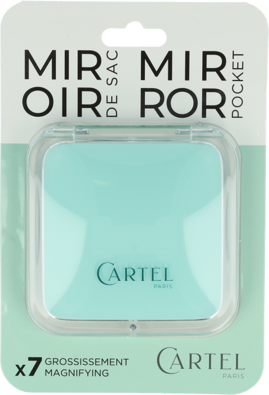 Vitry Miroir Loupe de Sac Carré Vert Diametre 8,5 Cm