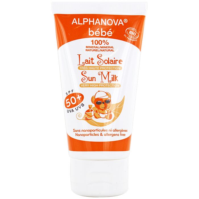 Alphanova Bébé - Lait solaire SPF50+, 50g