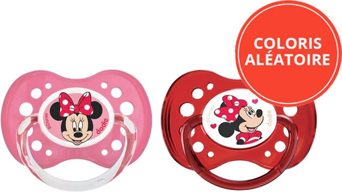 Dodie Sucette + de 18 mois "Duo Minnie" Silicone avec Anneau N°A66, 2 pièces