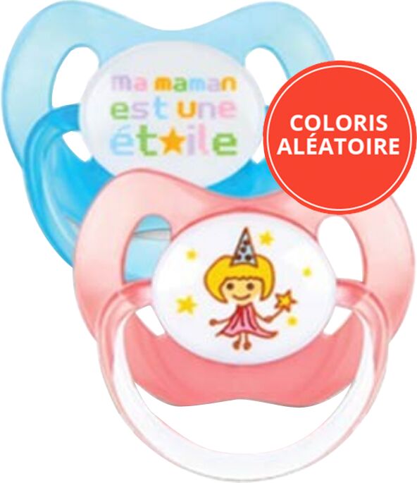 Dodie Sucettes Physio en Silicone Duo Fille Maman & Princesse, 2 sucettes