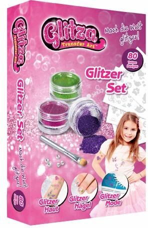 Knorrtoys® Kreativset »GLITZA TRANSFER ART - Tattoo + Nagel Set«, (Set), für... bunt