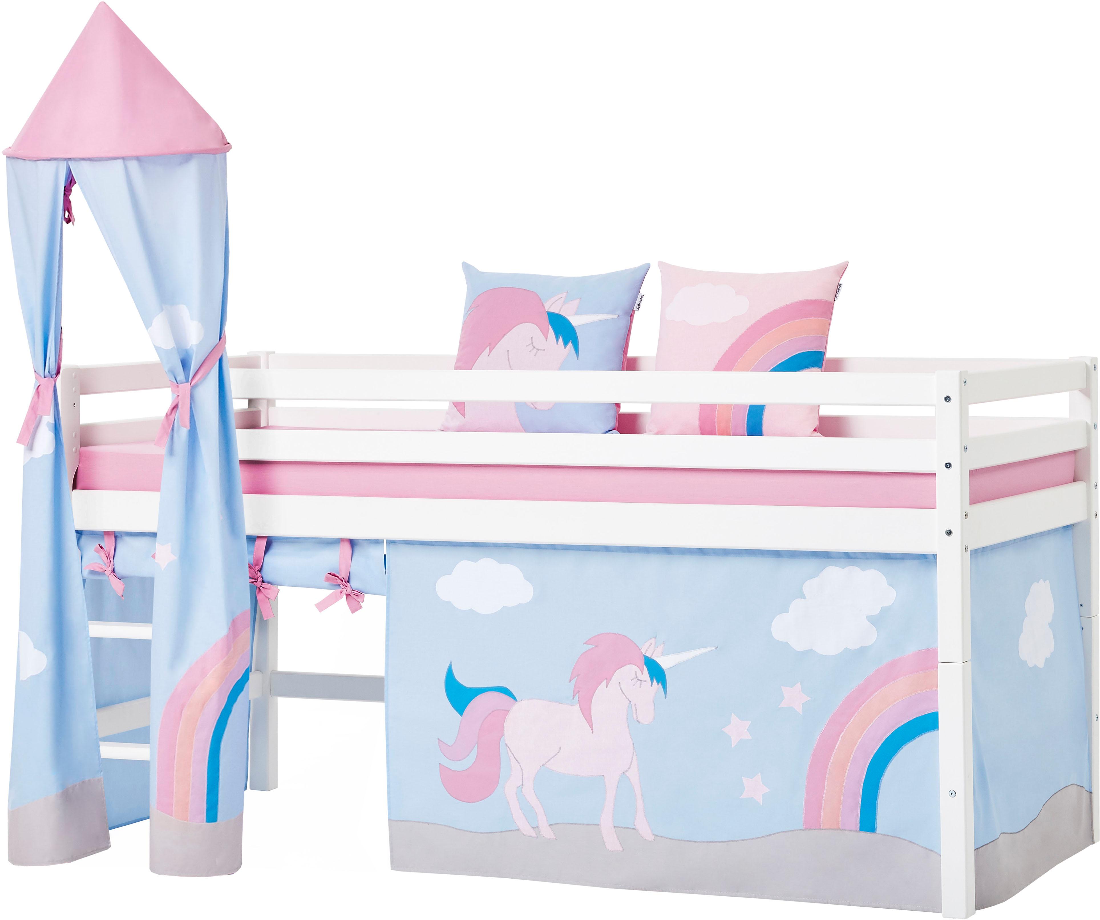 Hoppekids Bettturm »Einhorn« blau