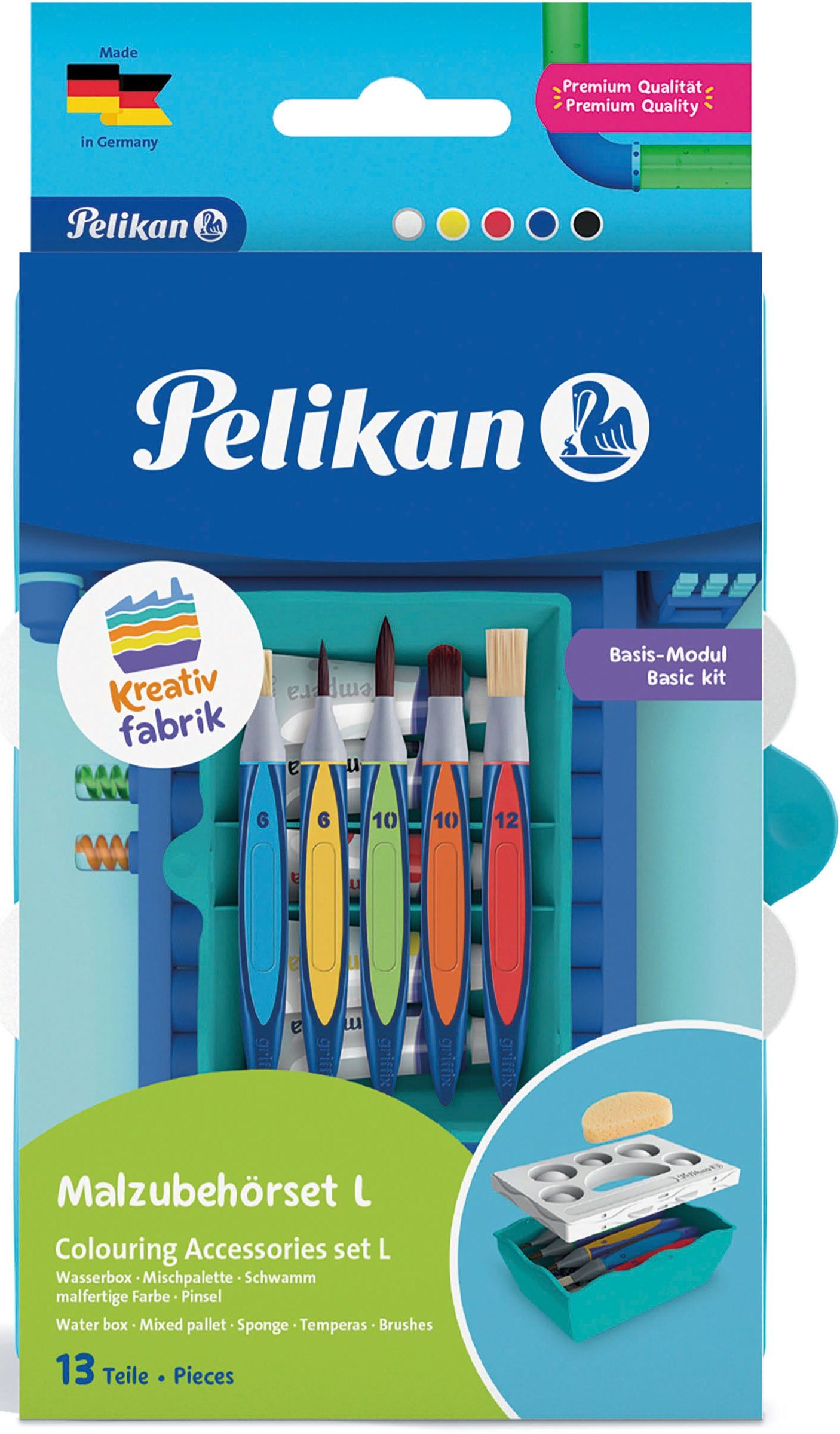 Pelikan Kreativset »Kreativfabrik - Malzubehörset L, Basis-Modul«, Made in... bunt