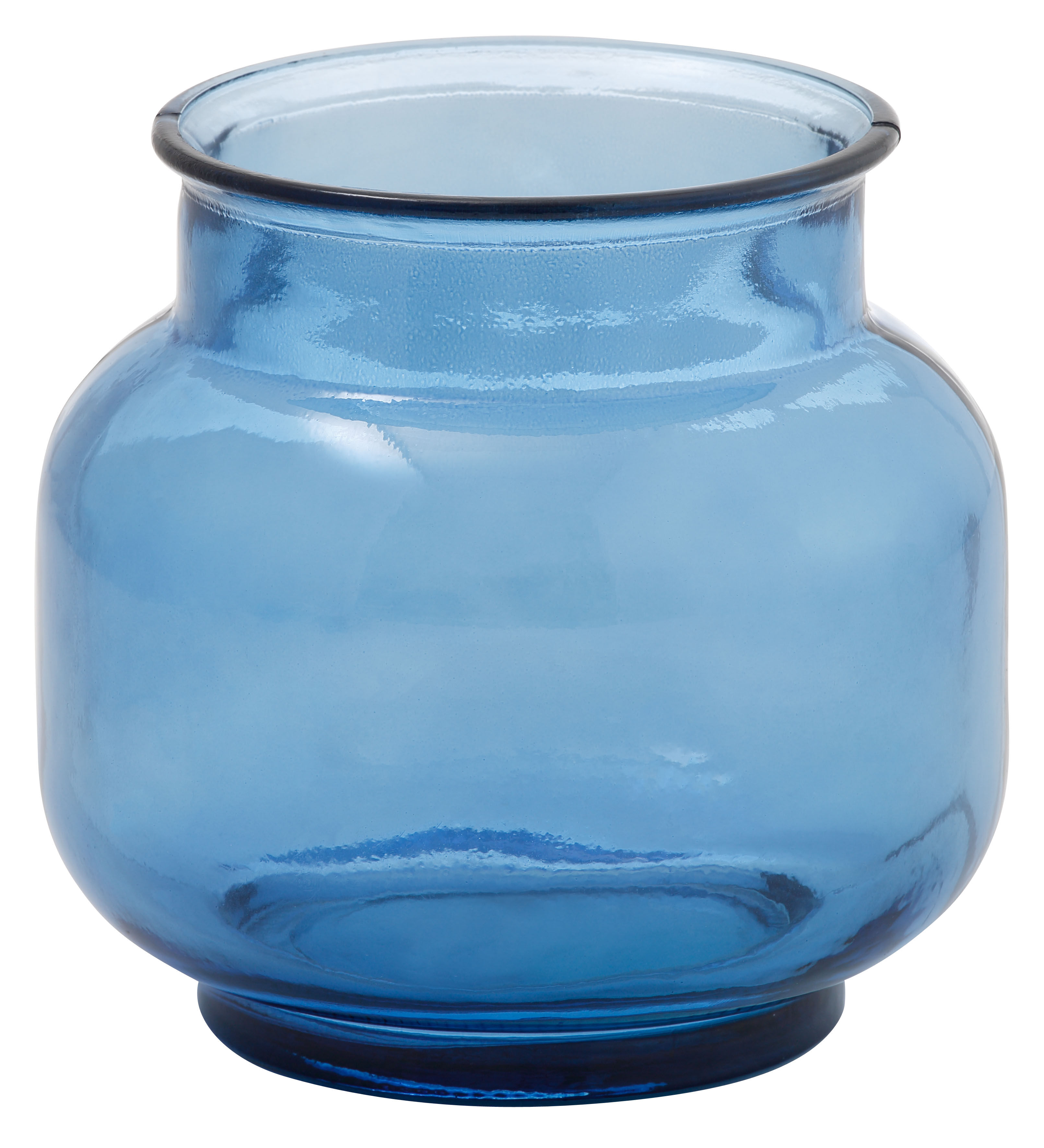 andas Tischvase »Sjard«, (1 St.), aus recyceltem Glas, Höhe ca. 18 cm blau