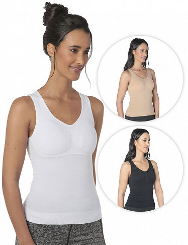 VEDIA Shaping Top im 3er-Pack, weiss + beige + schwarz