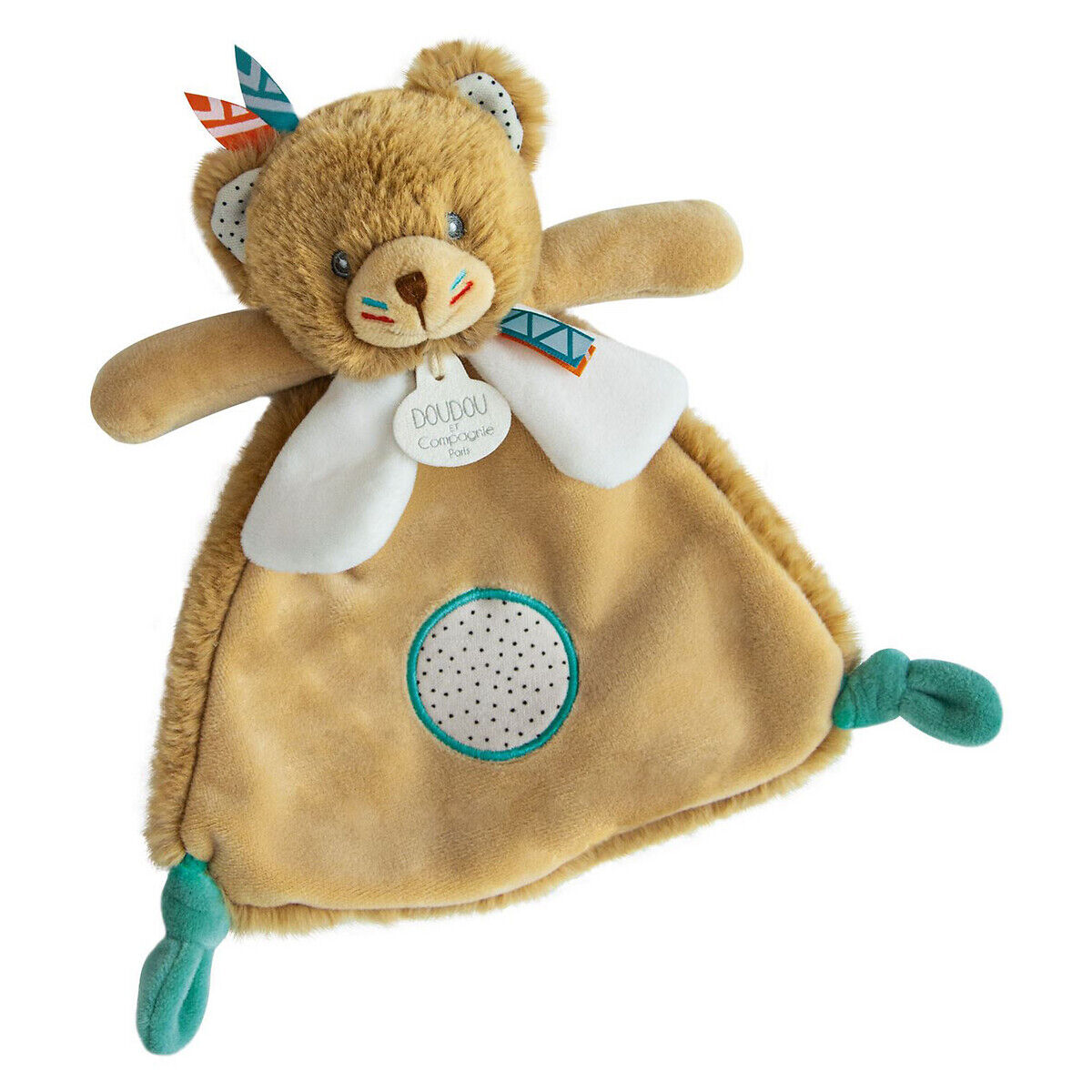 DOUDOU ET COMPAGNIE Schmusetuch zur Geburt Teddy Twipi 23 cm BRAUN