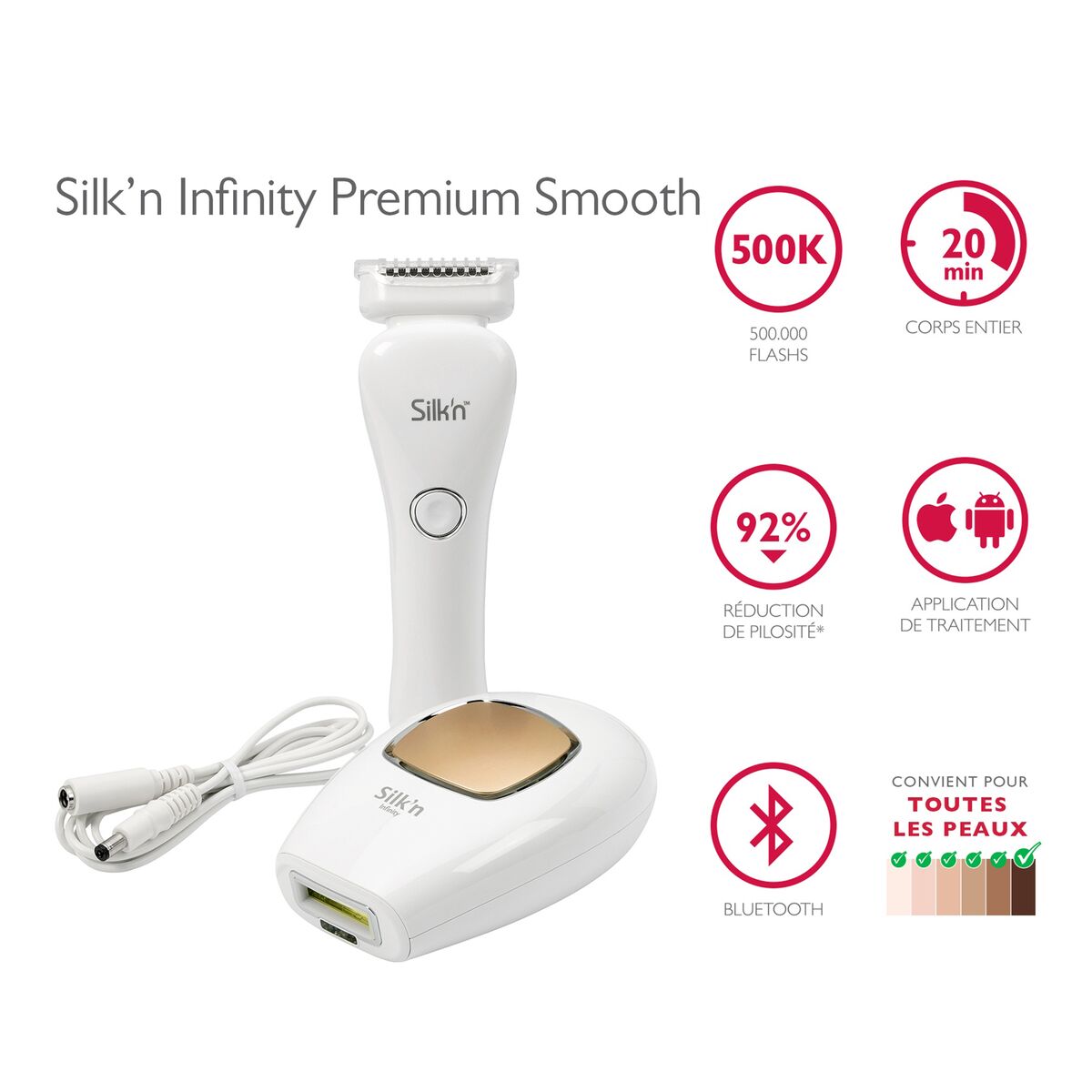 SILKN IPL-Haarentferner Infinity Premium Smooth WEISS