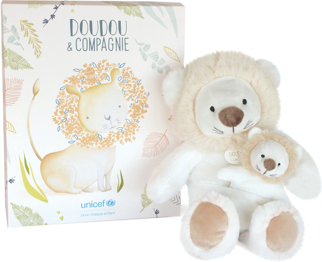 DOUDOU ET COMPAGNIE Kuscheltier Löwe, Bébé et moi Unicef WEISS