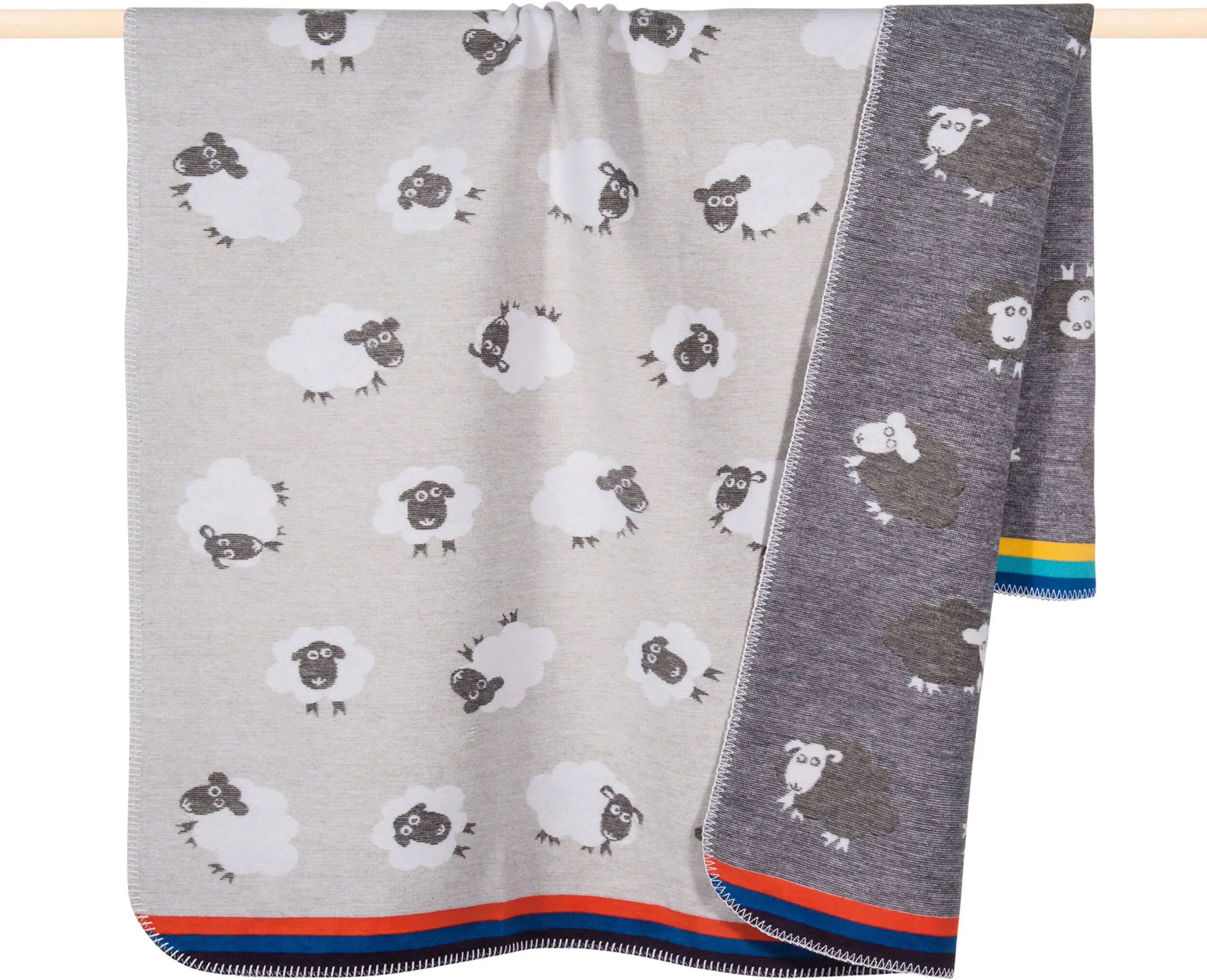 PAD home design concept Sheep Baby- und Kinderdecke  grau