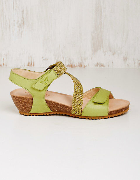 Martin Natur Damen Leder-Textil-Sandalen Birklinde sandaletten