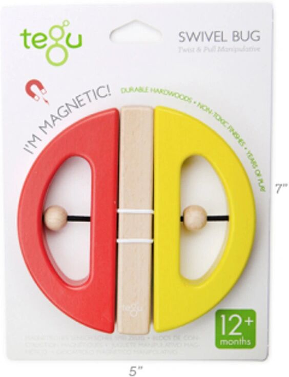 tegu Baby-Magnetspielzeug SWIVEL BUG F in rot/gelb