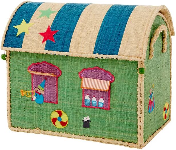 rice Bast-Spielzeugkiste CIRCUS SMALL (38x33x26) in grün