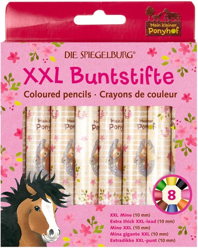 Die Spiegelburg Buntstifte MEIN KLEINER PONYHOF – XXL 8er-Pack