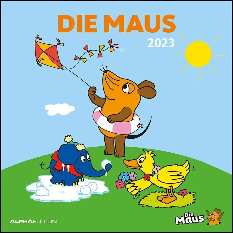 Alpha Die Maus 2023 - Broschürenkalender 30x30 cm (30x60 geöffnet) - Kalender mit...