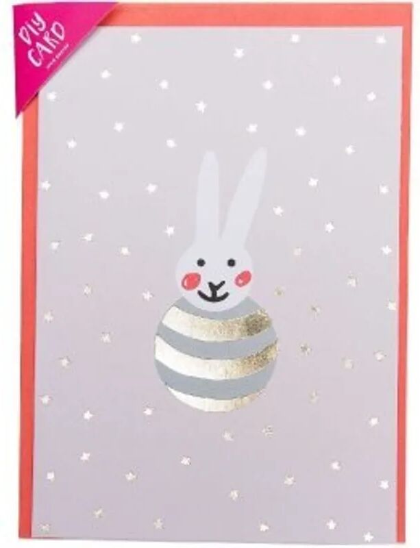 RICO DESIGN DIY-Karte HELLO BABY – RASSEL HASE 4-teilig in bunt