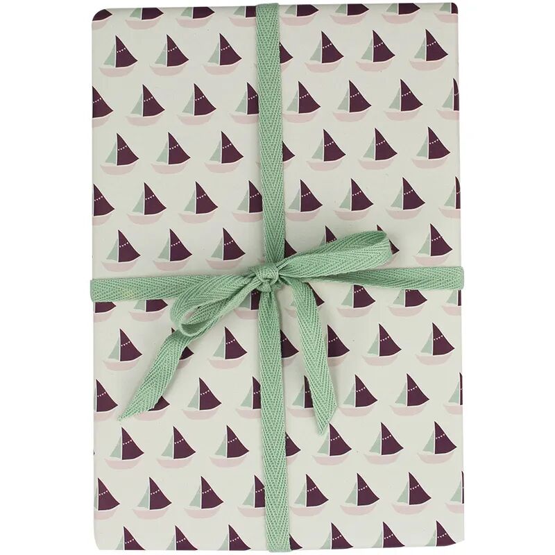 ava&yves Geschenkpapier SCHIFFCHEN 3er-Set in aubergine/rose