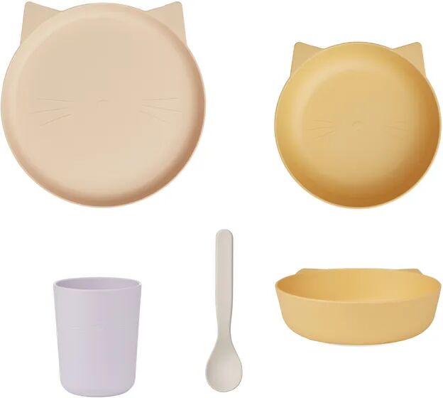 LIEWOOD Geschirr-Set PAUL CAT 4-teilig in jojoba multi mix