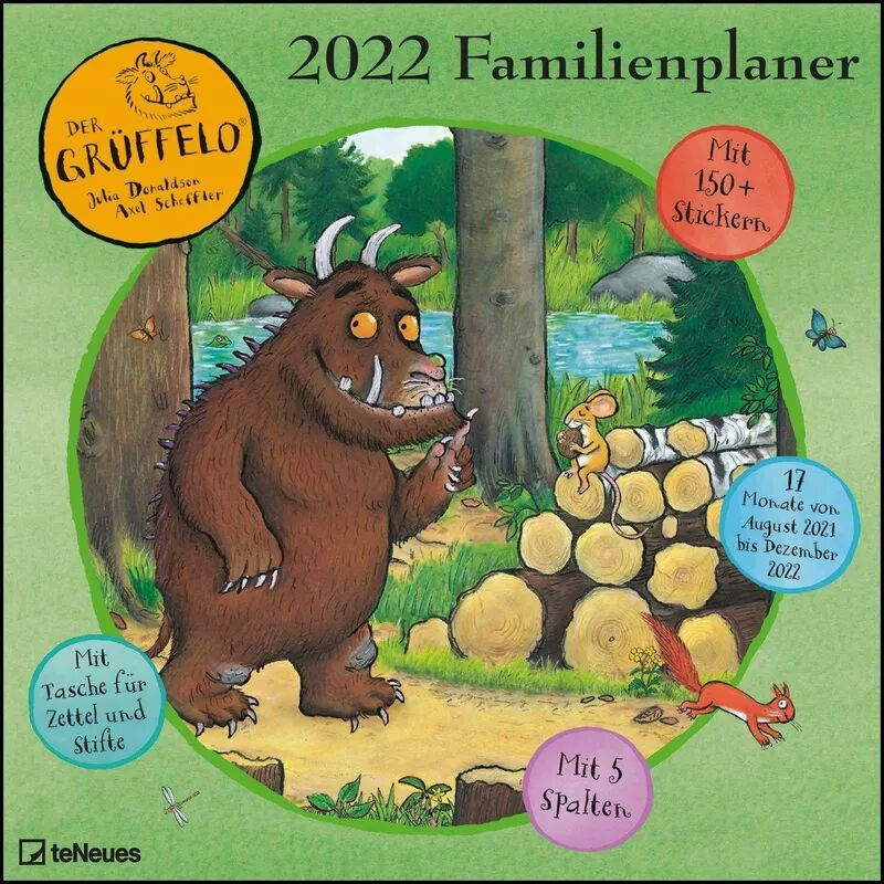 teNeues Calendars & Stationery GmbH & Co. KG Grüffelo 2022 Familienplaner - Familien-Timer - Termin-Planer -...