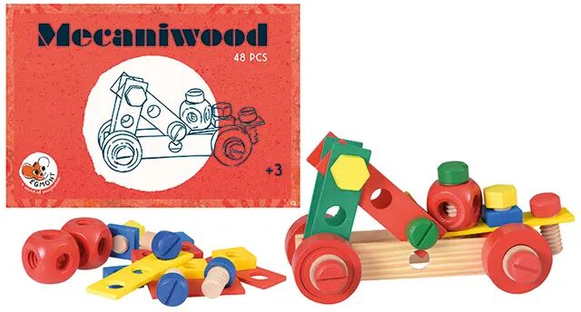 Egmont Toys Holzbaukasten MECANIWOOD 48-teilig