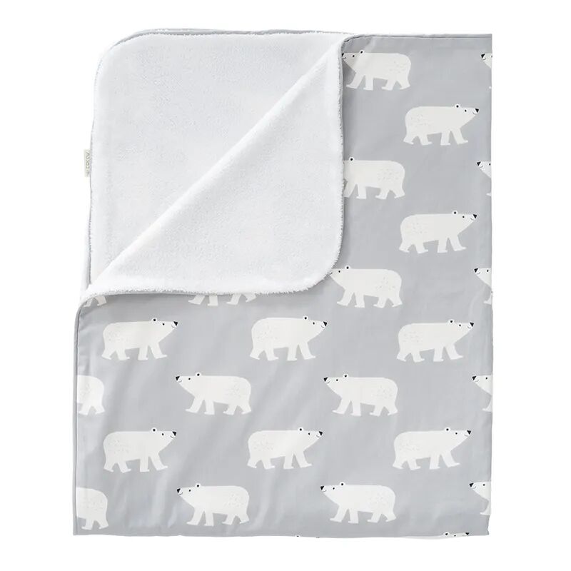 FRESK Kuscheldecke POLAR BEAR – VELOURS (80x100) in grau