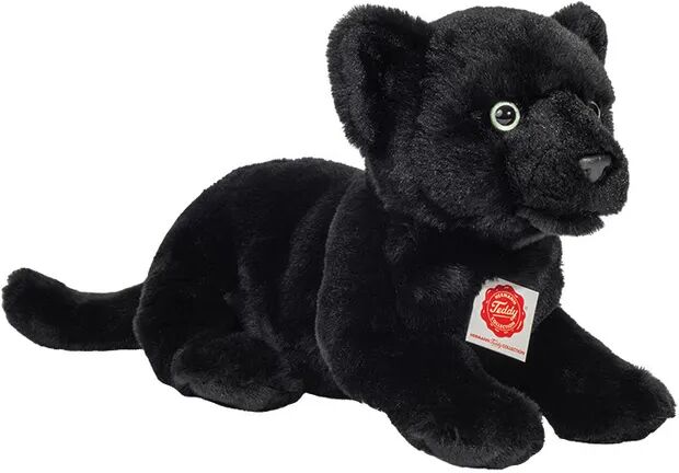 Hermann Teddy Kuscheltier PANTHER BABY (30 cm) liegend in schwarz