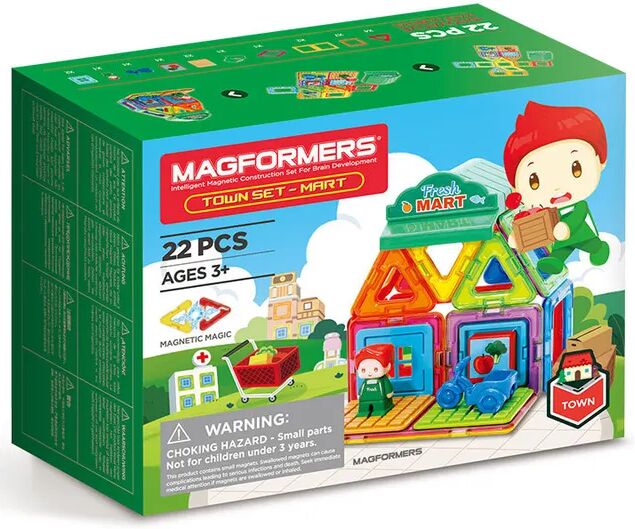 Magformers Magnet-Bausatz MAGFORMERS 278-79 TOWN SET – MARKT 22-teilig