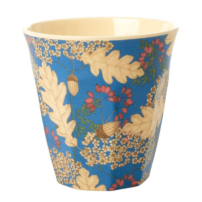 rice Melamin-Becher AUTUMN AND ACORNS MEDIUM in blau/beige