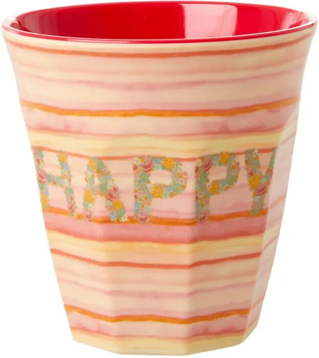 rice Melamin-Becher HAPPY MEDIUM in rosa/rot