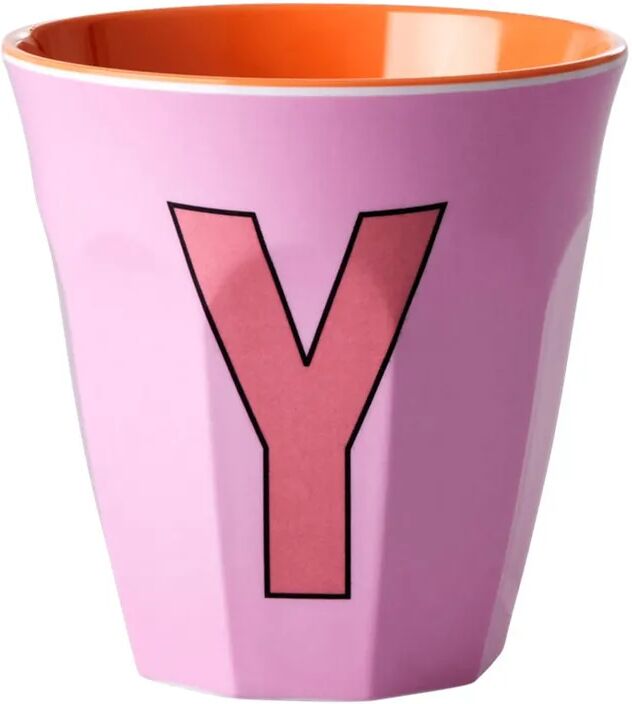 rice Melamin-Becher LETTER Y - MEDIUM in pink