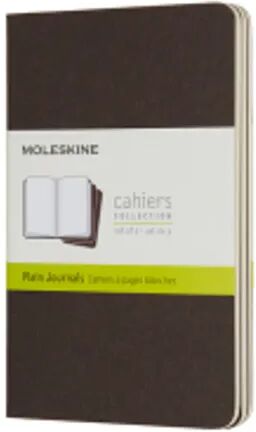 Moleskine Germany Moleskine Cahier Pocket/A6, 3er Set, Blanko, Kartoneinband Kaffeebraun