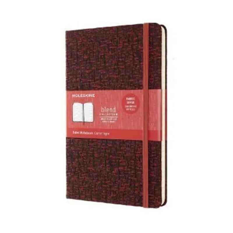 Moleskine Germany Moleskine Notizbuch - Blend Large, A5, Liniert, Fester Stoffeinband, Rot