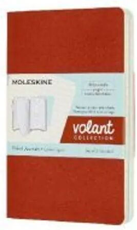 Moleskine Volant Pocket/A6, 2er Set, Liniert, Soft Cover, Korallrot,...