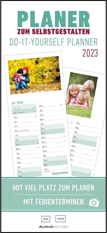 Alpha Planer zum Selbstgestalten 2023 - Bastel-Kalender - Do it yourself calendar...