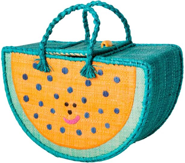 rice Raffia-Handtasche WATERMELON in bunt