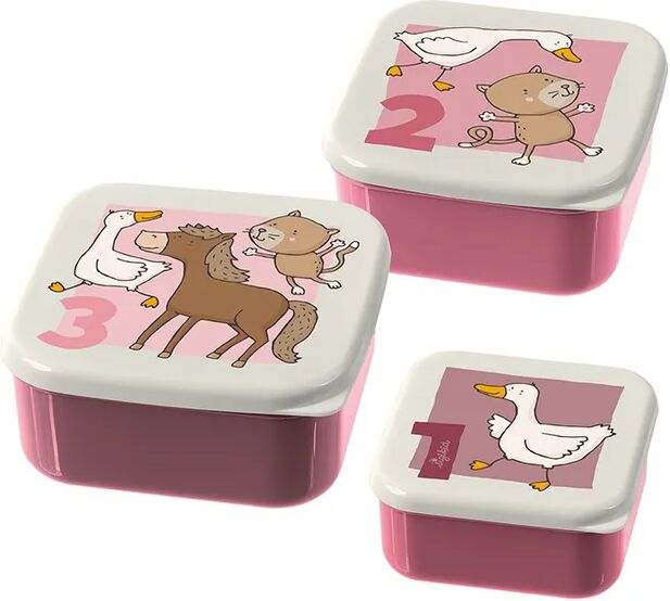 Sigikid Snackbox TIERE 3er-Pack in rosa