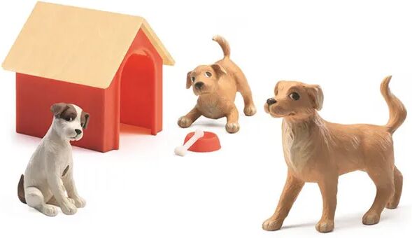 Djeco Spielfiguren-Set HUNDE in bunt