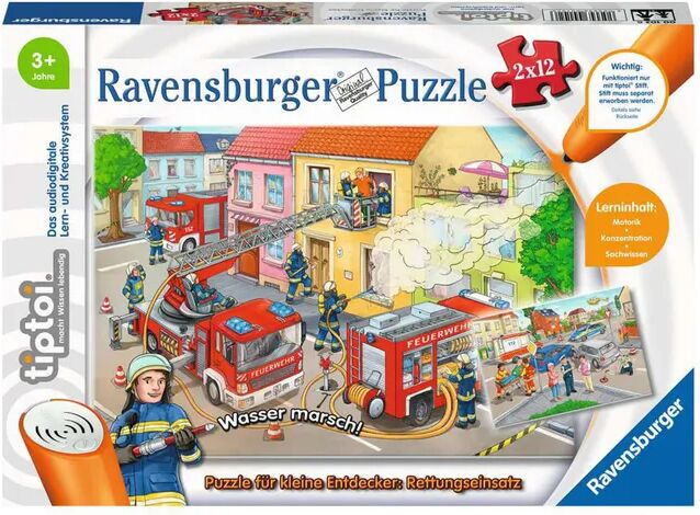 Ravensburger Verlag tiptoi-Puzzle PUZZLE FÜR KLEINE ENTDECKER - RETTUNGSEINSATZ 2x12-teilig